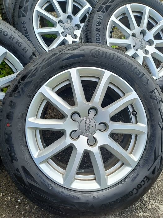 De vânzare jante aliaj 16*5/112 :j ptr Audi A4,echipate cu anvelope vara 205 60 16