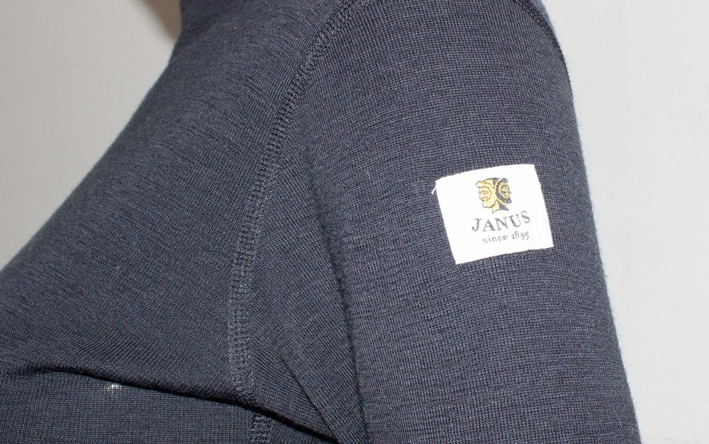 Janus дамска блуза от мериносна вълна сива поло яка термо бельо S