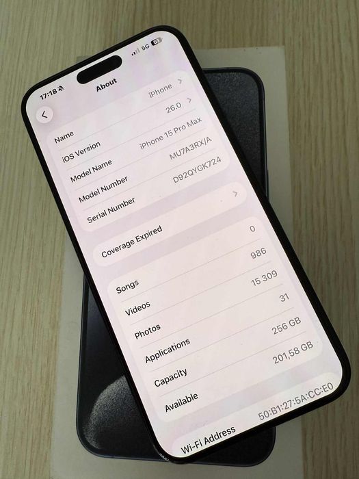 КАТО НОВ ! iPhone *15 Pro Max 256GB* *ПЕРФЕКТЕН* !