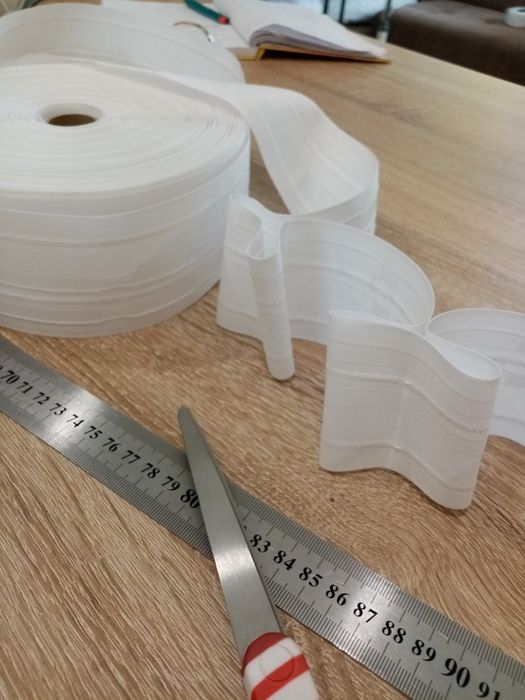 Перделък - рибена кост 6см.,  кукички за пердета