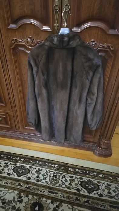 Шуба норка цвет орех