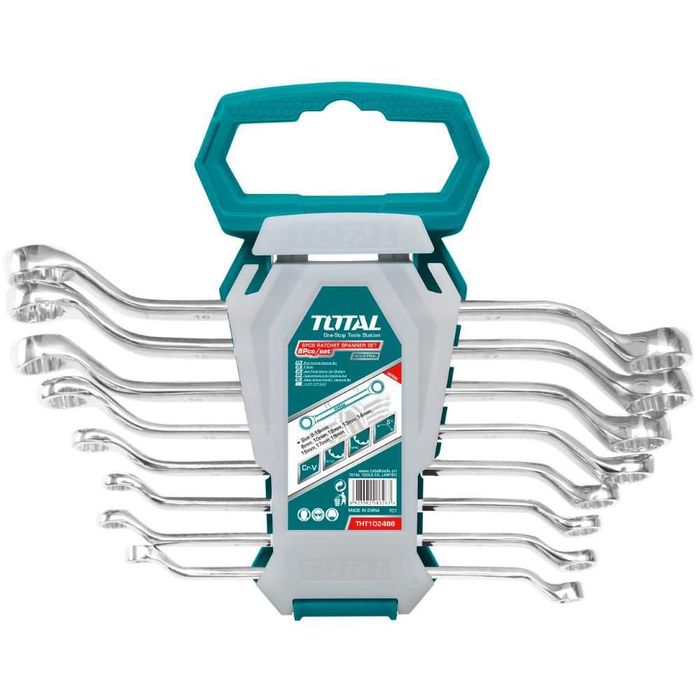 Комплект ключове лула TOTAL Industrial, 6 - 22 мм, 8 части - TL IND THT102486