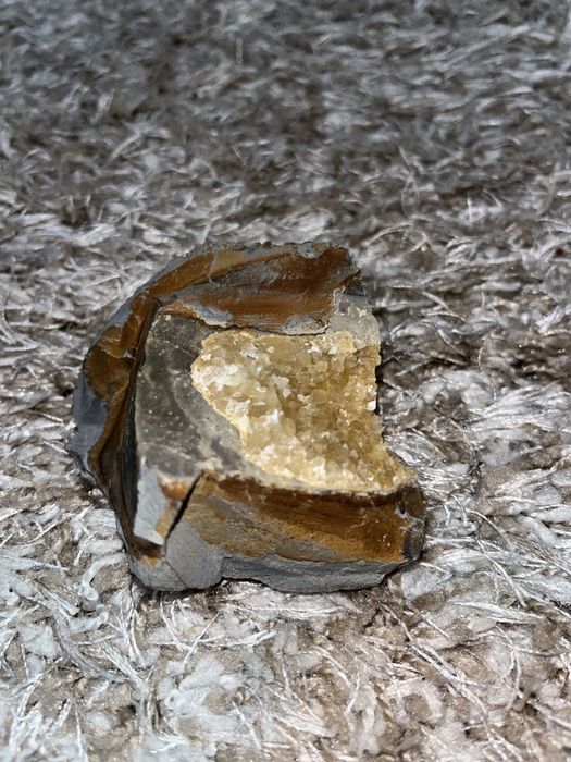 Geodă de agat și cuarț – cristale drusy naturale brut