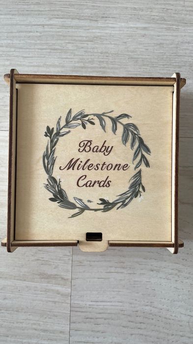 Деревянные карточки с месяцами для фото новорожденных