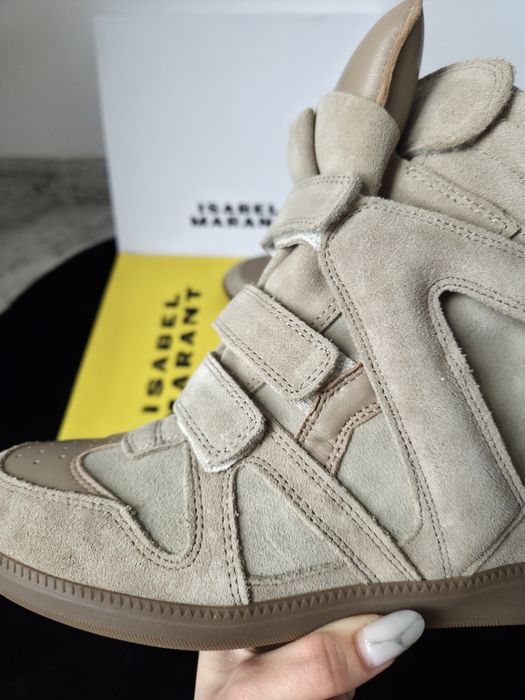 Isabel Marant Bekett taupe suede high-top