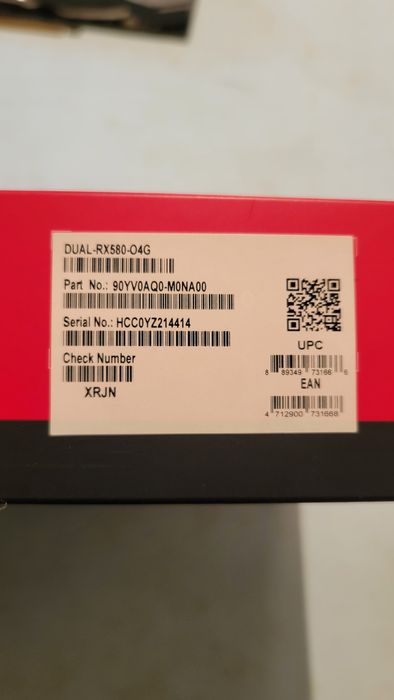 Видеокарта ASUS RX 580 4G