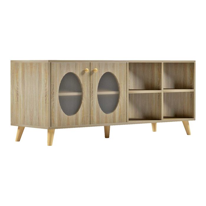 ТВ шкаф Puzzle-home HM9879, Меламин, Сонома, 120x40x51Hcm.