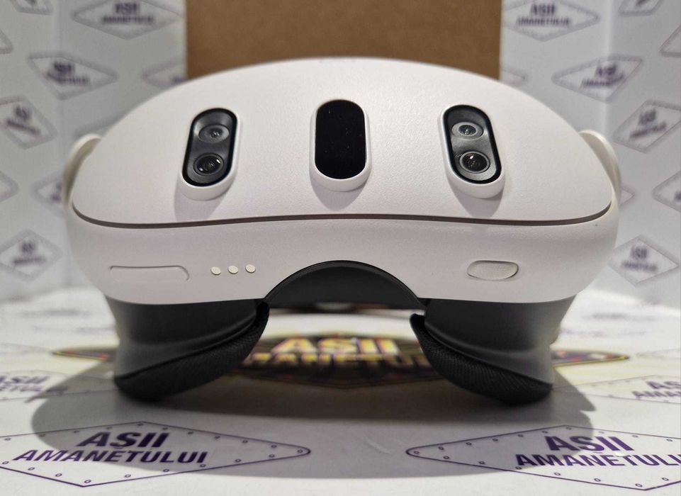 Asii Amanetului - Ochelari VR Meta Quest 3, 512GB cu baterie externa Model GSV-0040, capacitate 6000 mAh, 2 controllere si accesorii