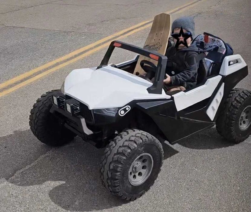 UTV electric pt copii Buggy Autokids 450W 24V 4x4 (sx1928-fast) Alb