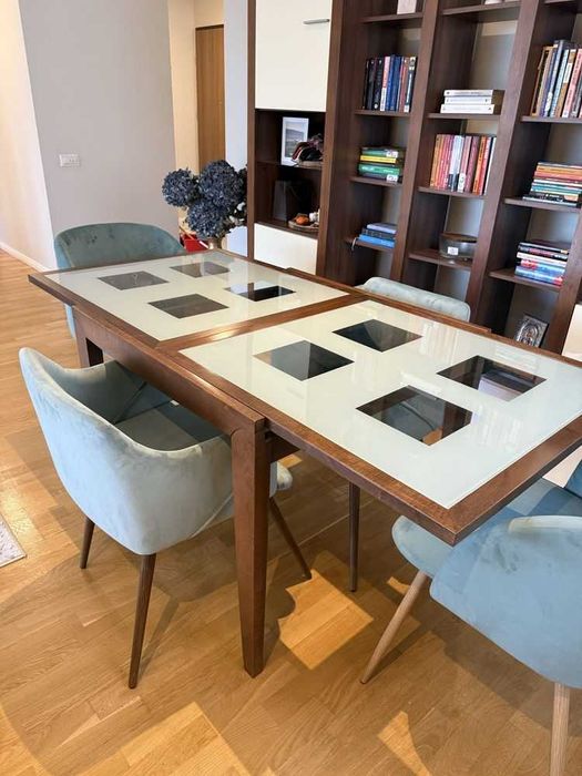 Set masa extensibila si 4 scaune Mobexpert