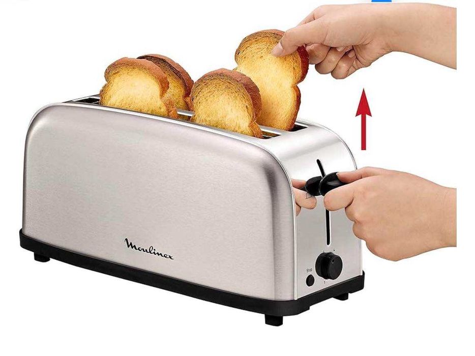 НОВ Тостер Moulinex Classic LS330D11 2 Tostadora 1400W