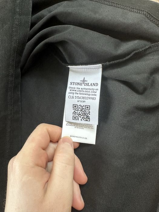Черна поло риза Stone Island (М)