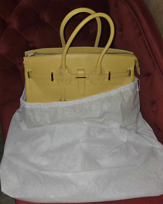 Италианска чанта Ръчно изработена Естествена кожа. Tuscany leather.