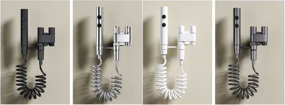 Хигиенен душ - Хром, Черен, Оръжейно сив и Бял