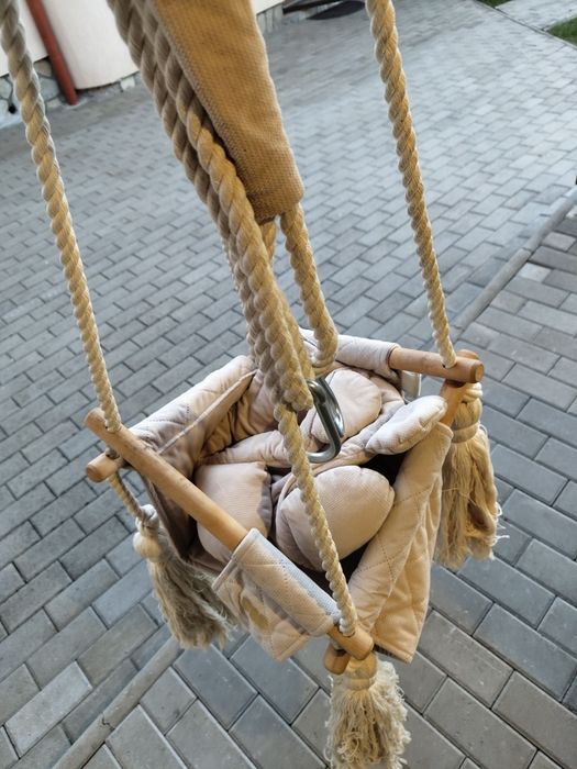 Leagan pentru copii si bebelusi, Catifea Velvet, perna detasabila ursu