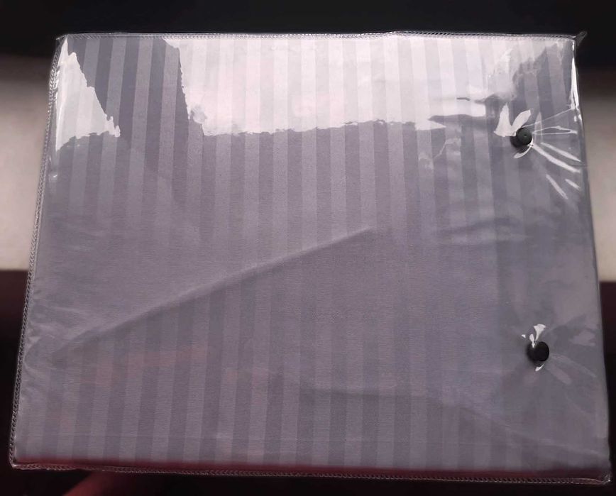 lenjerie fina pat de 2persoane damasc bumbac 4piese 180x200 lila noua