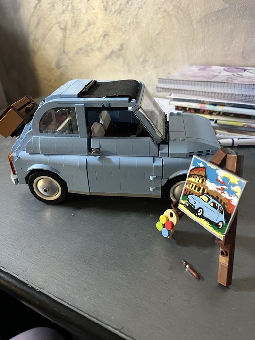 Lego fiat 500 blue