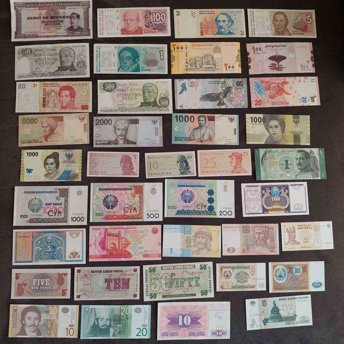 Лот Банкноти от 160 броя (без повтарящи) UNC