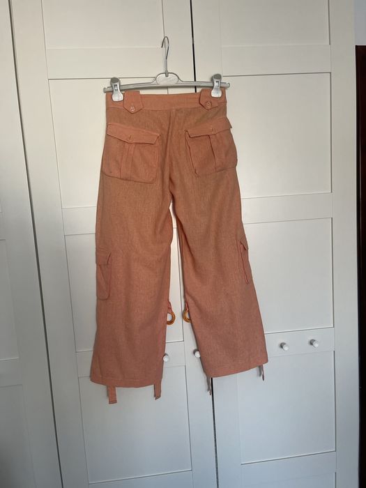 Pantaloni 3/4 de in 100%, superbi, cu șase buzunare burduf