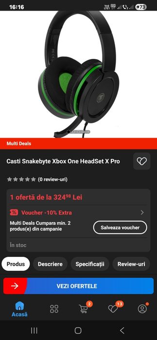 Casti snakebytes head set x pro