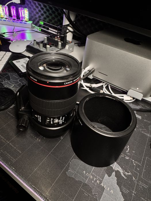 Vând 100 2.8 Macro - Canon L, Impecabil.