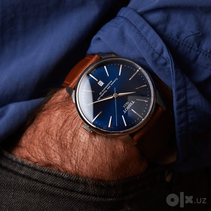 Tissot Chemin des Tourelles 39mm Blue Dial Leather Strap