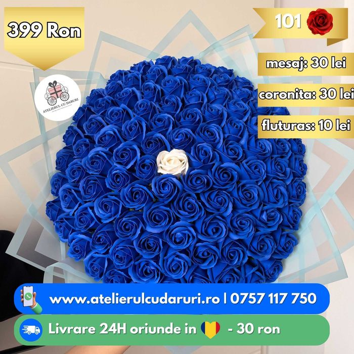 Buchete Trandafiri de sapun (Simple, Stitch, Sclipici)