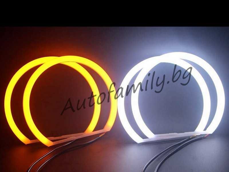 Cotton LED Angel Eyes Ангелски очи BMW X5 E53 white+yellow (+мигач)