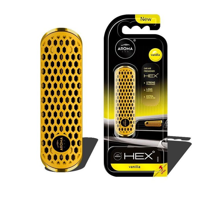 Odorizant auto grila ventilatie Aroma Fancy Shapes Polymer HEX Vanilla