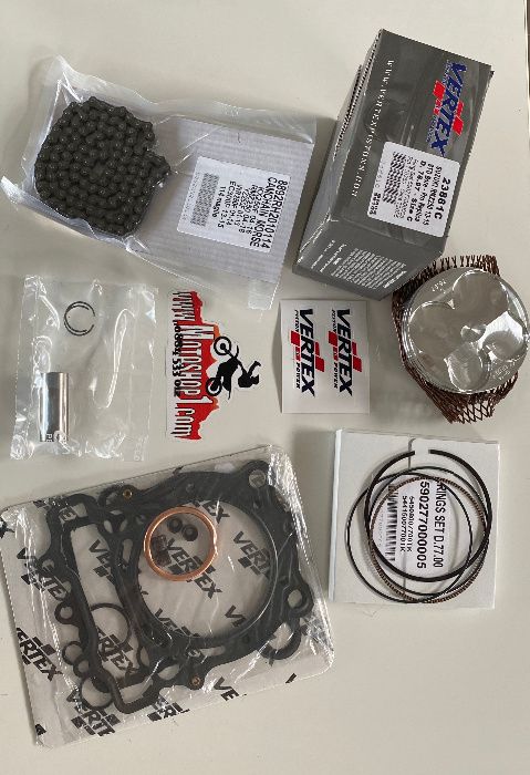 НОВ Топ енд на VERTEX бутало гарнитури верига за SUZUKI RMZ250 13-15