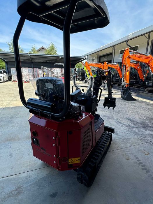 Miniexcavator diesel pe senile, 1000 kg, Livrare din stoc, Sapat santuri, excavari, Garantie