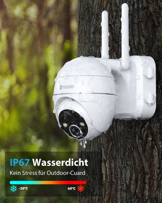 Camera solara Yeskamo 360° 2K ,CCTV,baterie reîncărcabilă,alb ,sigilat