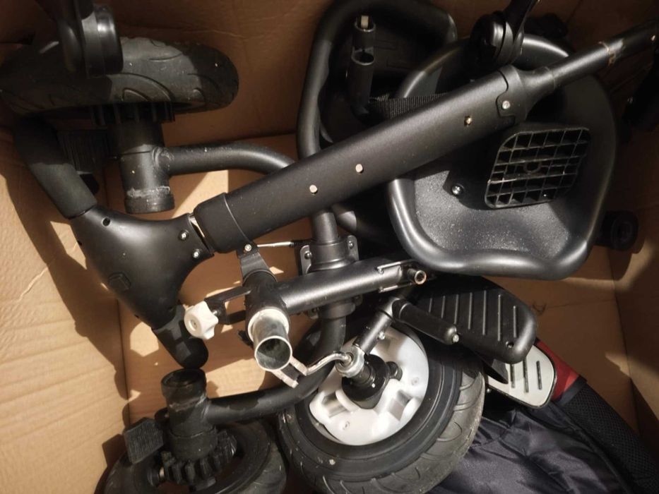 Мултифункционална детска триколка Wunderkid Trax, Сгъваема, Червено