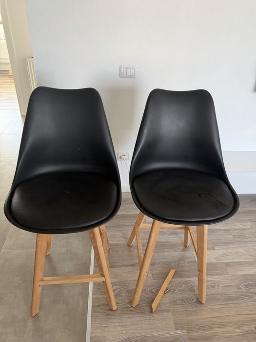 Scaun bar negru x 2 bucati