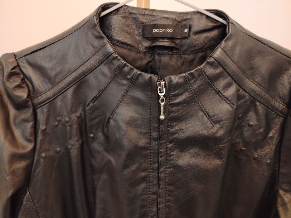 Paprika Яке от естествена кожа