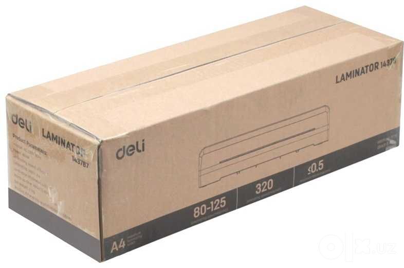 Ламинатор Deli E14378, A4 формат, 150 мкм, 320 мм/мин, белый