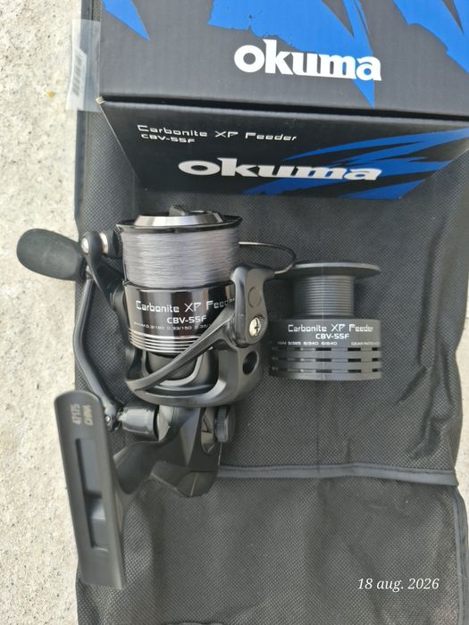 Combo Feeder:Lansetă Okuma Ceymar 3.90m 40-80g + Mulinetă Okuma Carbonite XP Feeder 5500