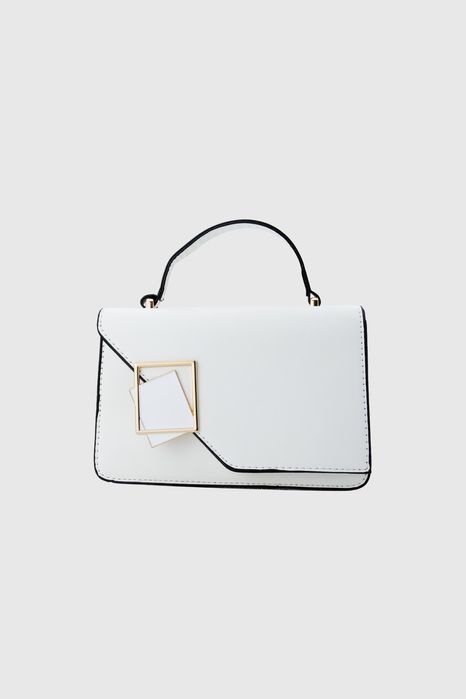 НОВО! ЛИКВИДАЦИЯ! Малка дамска чанта с аксесоар-бяло