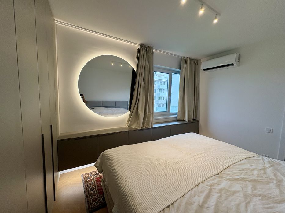 Apartament mobilat premium, 2 dormitoare, cu TVA inclus, 2 Balcoane, Etaj 1