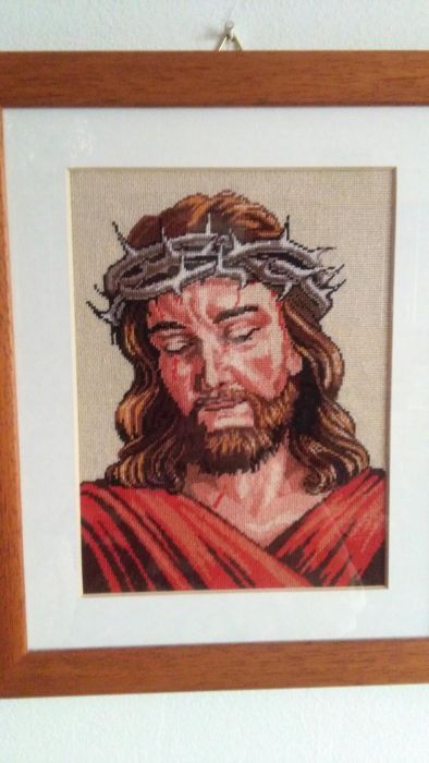 Hristos,tablou cusut goblen