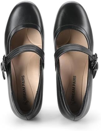 DREAM PAIRS Mary Jane pantofi de damă cu toc gros 38 pe negru
Pantofi