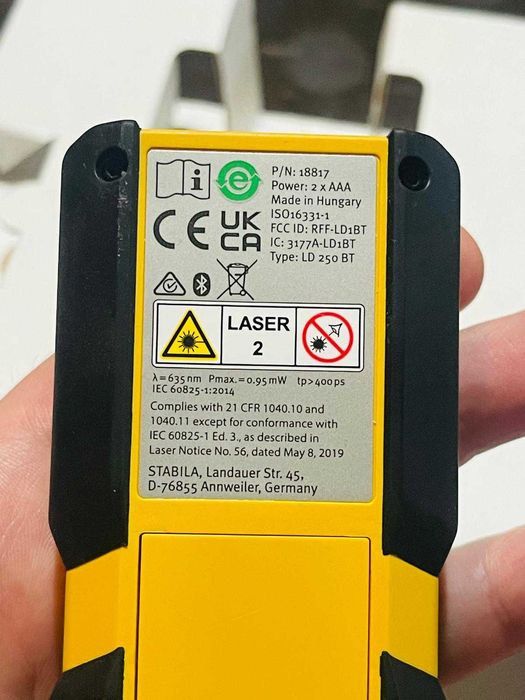 Telemetru laser STABILA LD 250 BT Bluetooth Smart 4.0