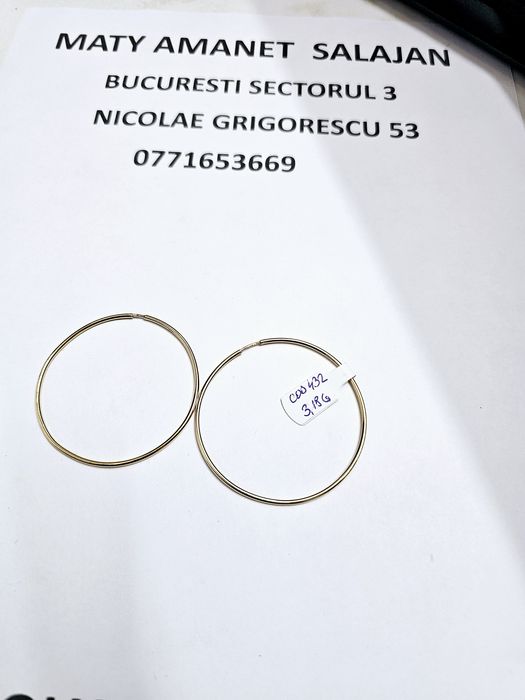 Vand cercei din aur 14 k 3.18 g cod 432