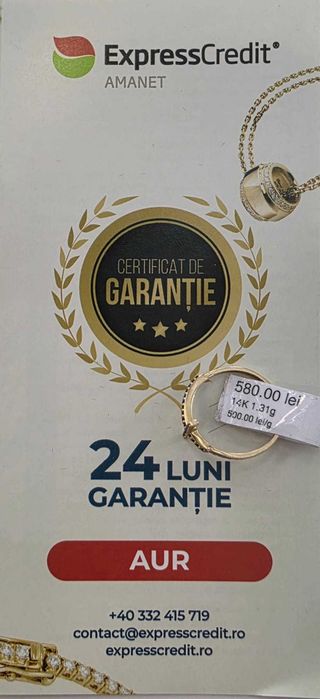 Inel Aur 14K 1.31g (AG35 B:35631.2) Garantie 2 Ani!