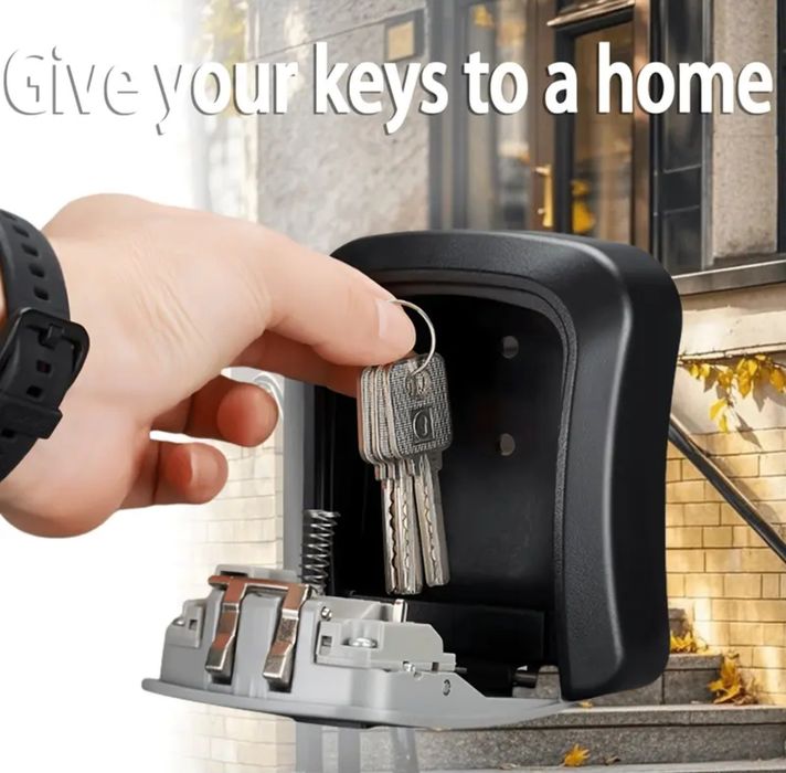 Кутия за ключове изцяло метална , здрав сейф за ключове , кутия airbnb
