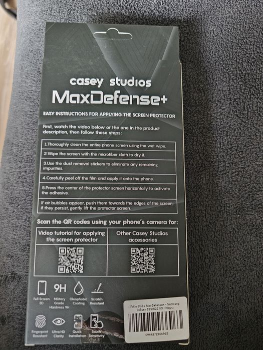 Folie sticlă maxdefense+  samsung S22/S23