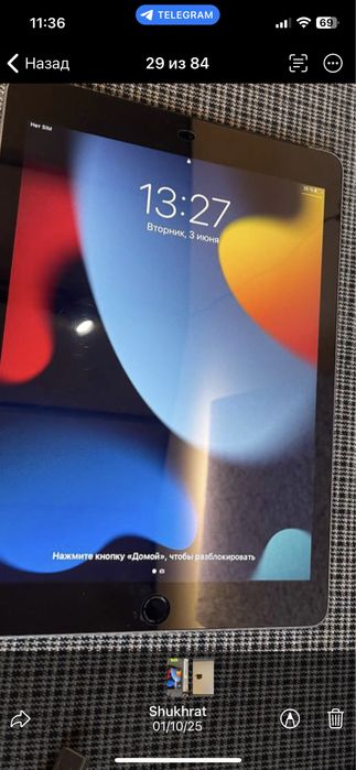 Айпад ipad Air 2 fleshkasi bilan (flesh 128 Gb). 100$