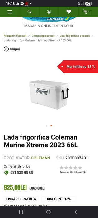 Lada frigorifica Coleman