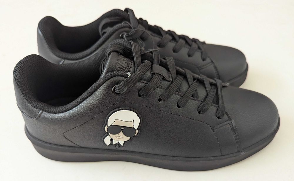 Karl Lagerfeld Paris Cyro Faux Leather мъжки черни маратонки от Сащ