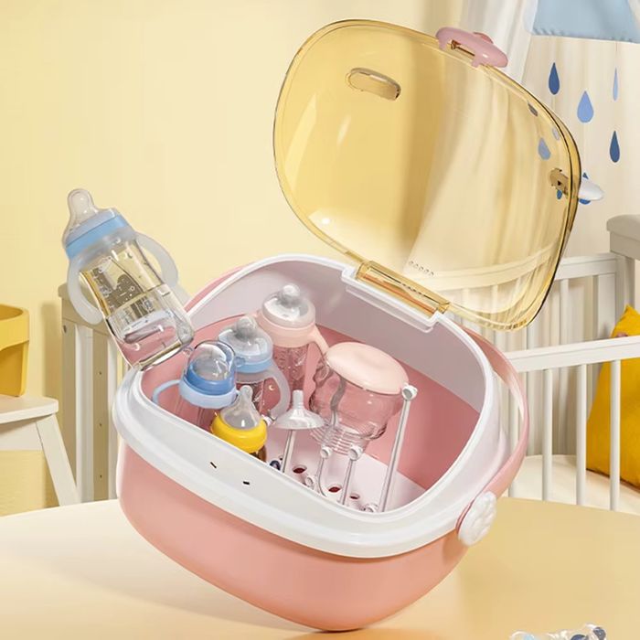 Закрытая сушилка-органайзер для детских бутылочек и аксессуаров